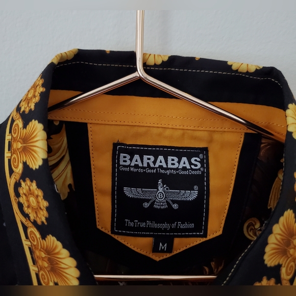 NWT Barabas Cogent Approach Rhinestone Long Sleeve Shirt Size M - Picture 9 of 12